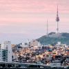 Namsan, Seoul, at sunset