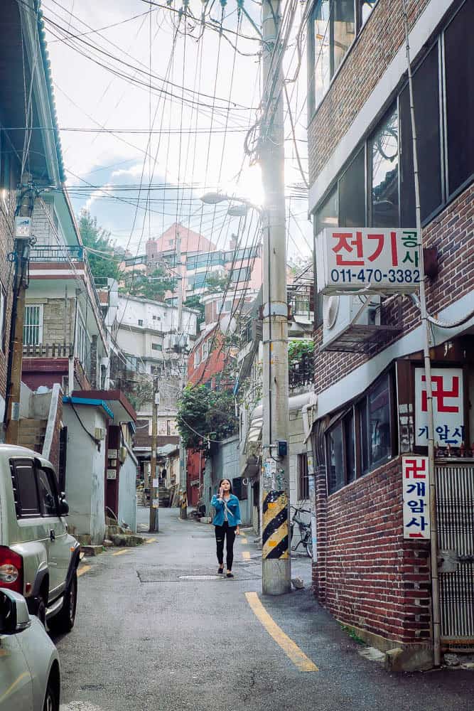 Residential street in Jung-gu, Seoul