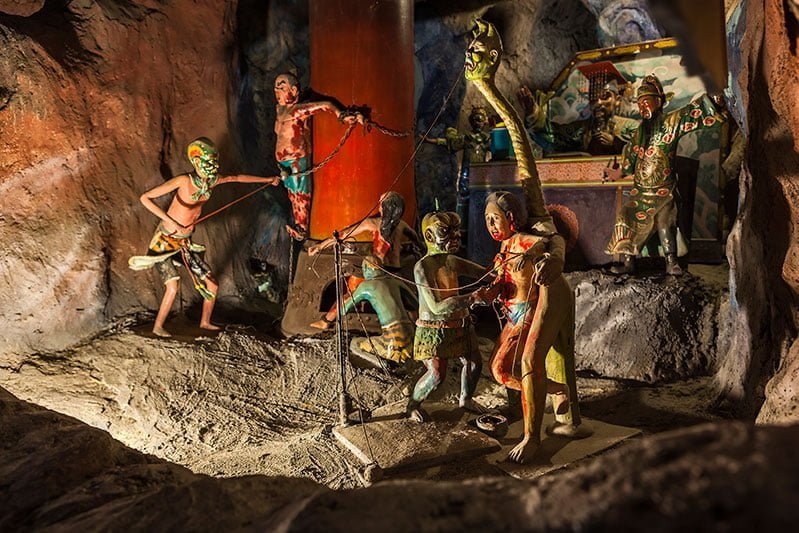 Gory depictions of Hell at Haw Par Villa, Singapore. Photo: © Singapore Tourism Board