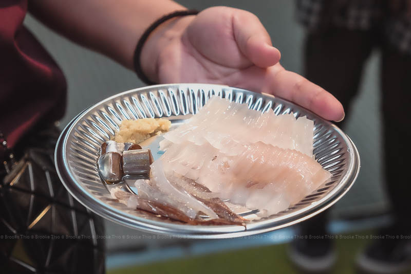 Ika somen squid sashimi, Hakodate Morning Market