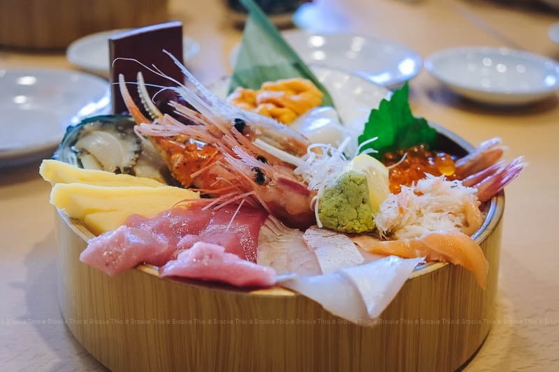 Kaisendon seafood rice bowl in Otaru, Hokkaido