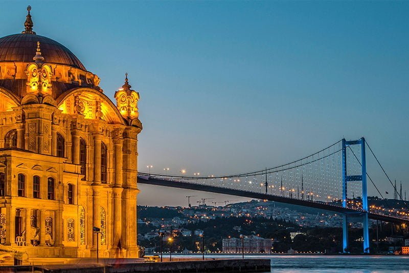 Ortakoy Mosque and Bosphorus Bridge, Istanbul. Photo: Burak Karaduman/Pexels